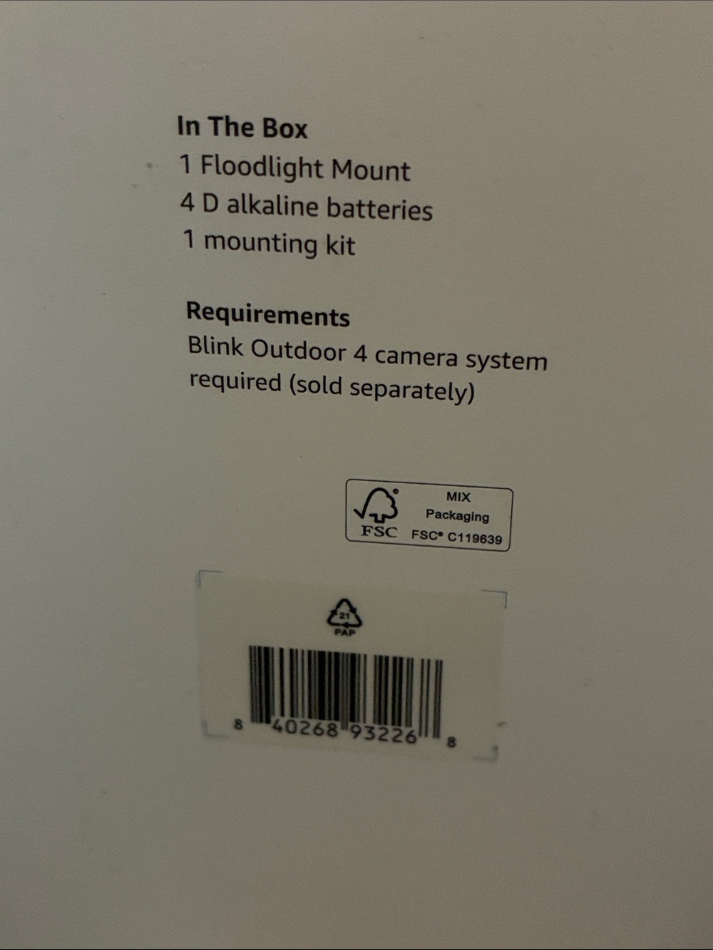 Blink Outdoor Floodlight Mount Wire-free, 700 lumens 2-yr battery NIB - Picture 2 of 11